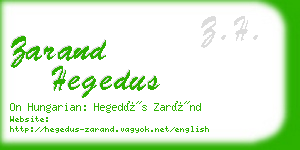 zarand hegedus business card